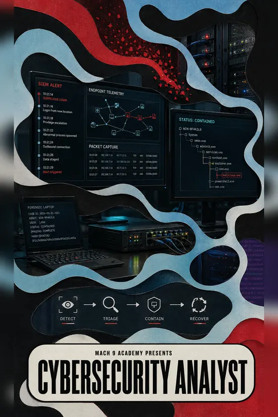 Cybersecurity Analyst, career poster