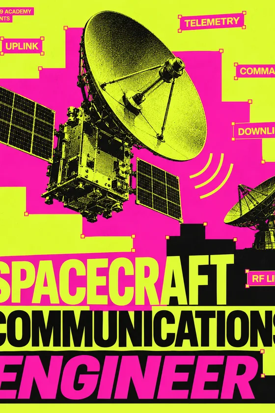 Spacecraft Communications Engineer, career poster